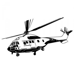 Aufkleber Helikopter