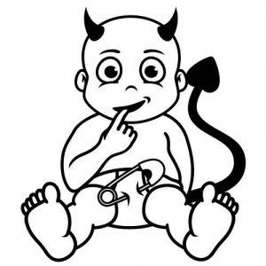 Baby Aufkleber Teufels-Bub
