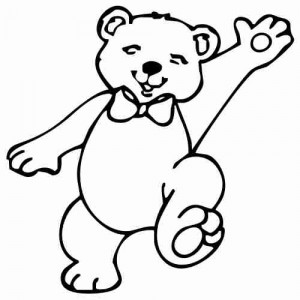 Folienaufkleber Motiv Winkender Teddy