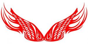 Tribal Aufkleber Wing Flames 09