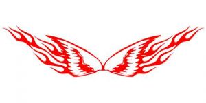 Tribal Aufkleber Wing Flames 10