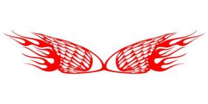 Tribal Aufkleber Wing Flames 11