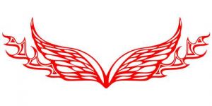 Tribal Aufkleber Wing Flames 17