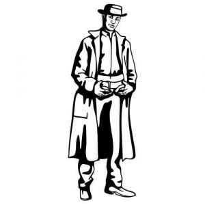 Aufkleber Western Figur Cowboy 12