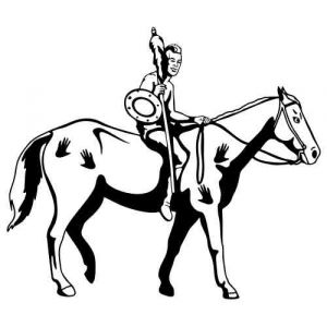 Aufkleber Western Figur Indianer 01