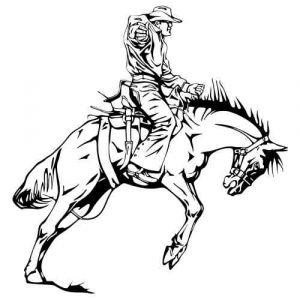 Aufkleber Western Rodeo Art 06