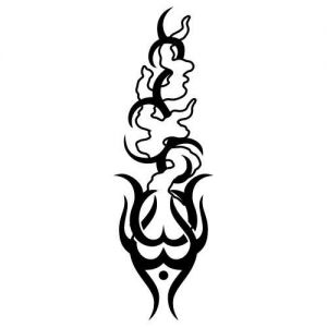 Aufkleber Tattoo Teuflisches Flammentribal