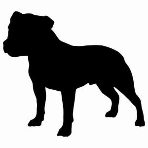 Staffordshire Bullterrier Hund Staffie Kühlschrank Magnet Im Holz Laserschnitt