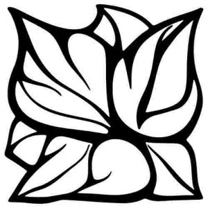Aufkleber Rectangle Floral Designs 038