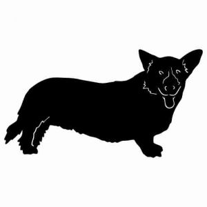 Aufkleber Hund Welsh Corgi Cardigan