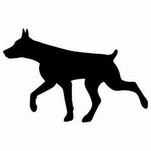 Aufkleber Hund Dobermann 7
