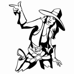 Aufkleber Western Ladies 05