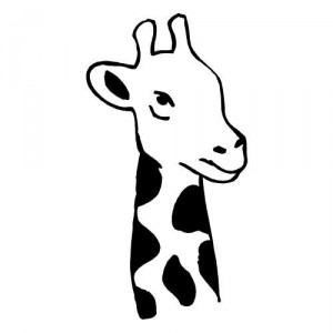 Folienaufkleber Tiermotiv Giraffen-Kopf 02