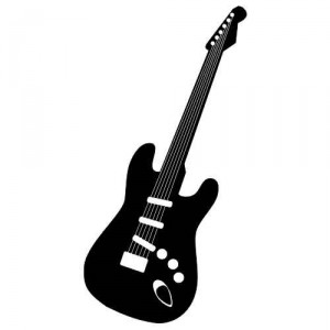 Folien Aufkleber Gitarre 01