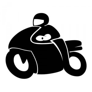 Folienaufkleber Motorradfahrer