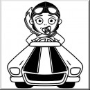 Baby Aufkleber Bube auf Auto 02