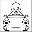 Baby Aufkleber Bube auf Auto 03