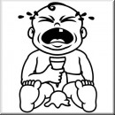 Baby Aufkleber Bub mit Eis 2