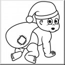 Baby Aufkleber Weihnachtsbub