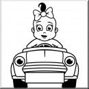 Baby Aufkleber Mädchen auf Auto 01