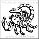 Folienaufkleber Motiv Skorpion Outline