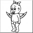 Baby Aufkleber Engelchen