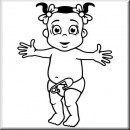 Baby Aufkleber Mdel umarmt