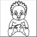 Baby Aufkleber Mdchen lacht