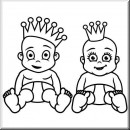 Baby Aufkleber Knigspaar