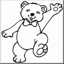 Folienaufkleber Motiv Winkender Teddy