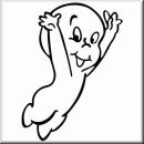Aufkleber Comicfigur Casper das Gespenst