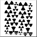 Folienaufkleber Set Symbol Radioaktiv
