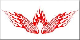 Tribal Aufkleber Wing Flames 00