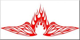 Tribal Aufkleber Wing Flames 02