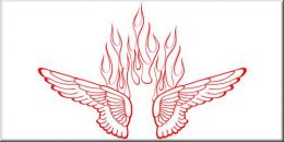 Tribal Aufkleber Wing Flames 08
