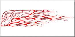 Tribal Aufkleber Wing Flames 34