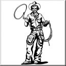 Aufkleber Western Figur Cowboy 09