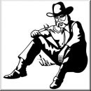 Aufkleber Western Figur Cowboy 21