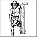 Aufkleber Western Figur Cowboy Kids 09