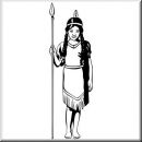 Aufkleber Western Figur Indianer 02