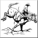 Aufkleber Western Rodeo Art 09
