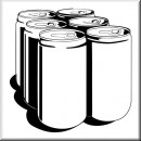 Folienaufkleber Sixpack