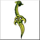 Aufkleber Tattoo Schdel mit Dolch 02 4C