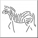 Folienaufkleber Tiermotiv Zebra