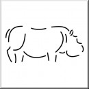 Folienaufkleber Tiermotiv Nashorn 03