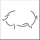 Folienaufkleber Tiermotiv Schwein 04