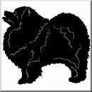 Aufkleber Hund Keeshond (Wolfsspitz)
