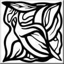 Aufkleber Rectangle Floral Designs 001