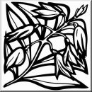 Aufkleber Rectangle Floral Designs 002