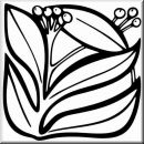 Aufkleber Rectangle Floral Designs 005